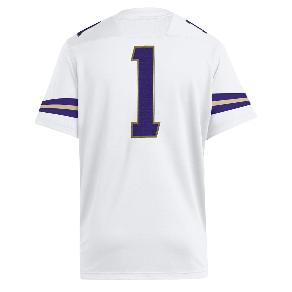 #1 White Washington Huskies Premier Jersey