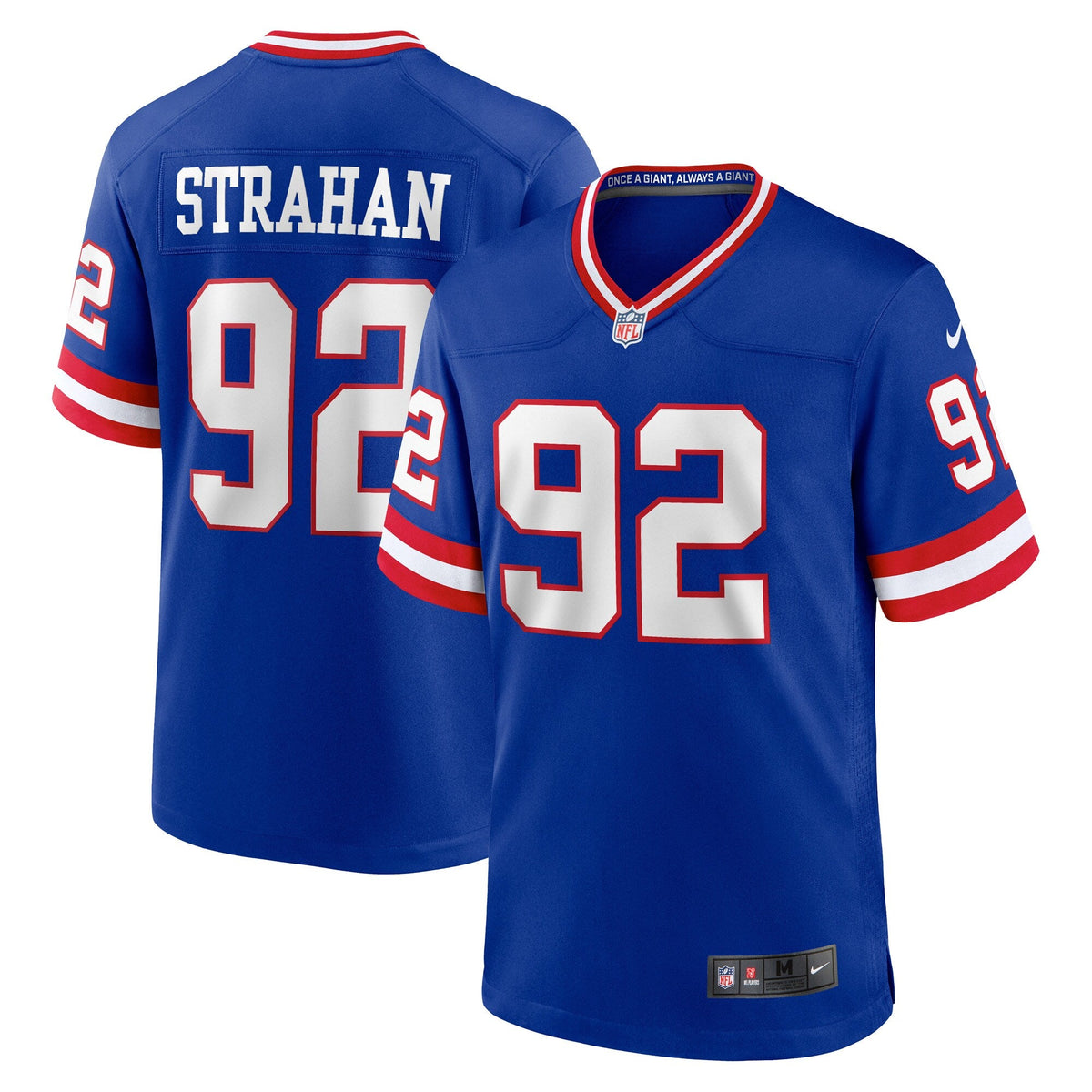 New York Giants Michael Strahan Royal Retired Player Alternate Game Football Jersey