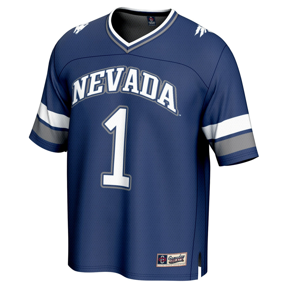 #1 Nevada Wolf Pack Lightweight Collegiate Football Fashion Jersey - Navy
