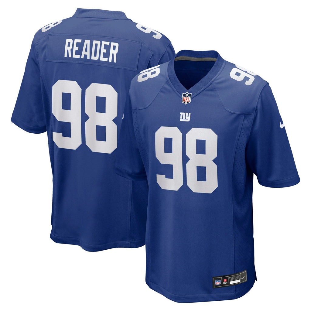 New York Giants D.J. Reader Royal Game Football Jersey