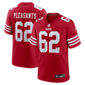 San Francisco 49ers Austen Pleasants Scarlet Team Game Football Jersey