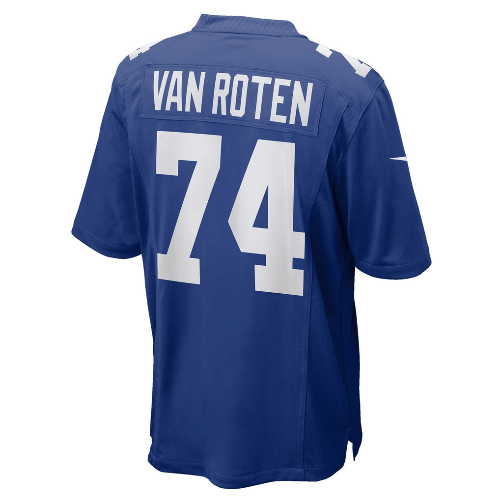 New York Giants Greg Van Roten Royal Team Game Football Jersey
