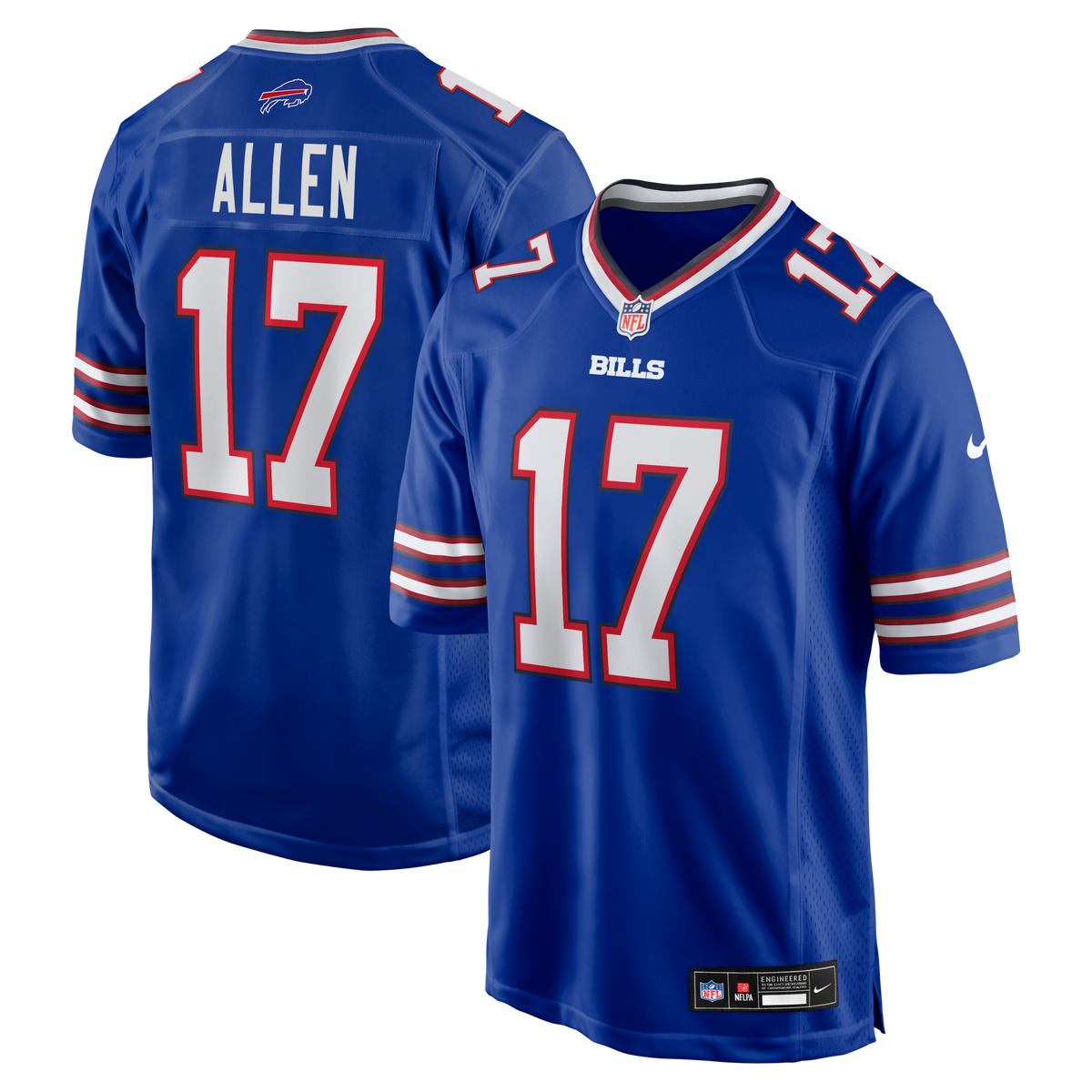 Buffalo Bills Josh Allen Royal Team Game Player Football Jersey