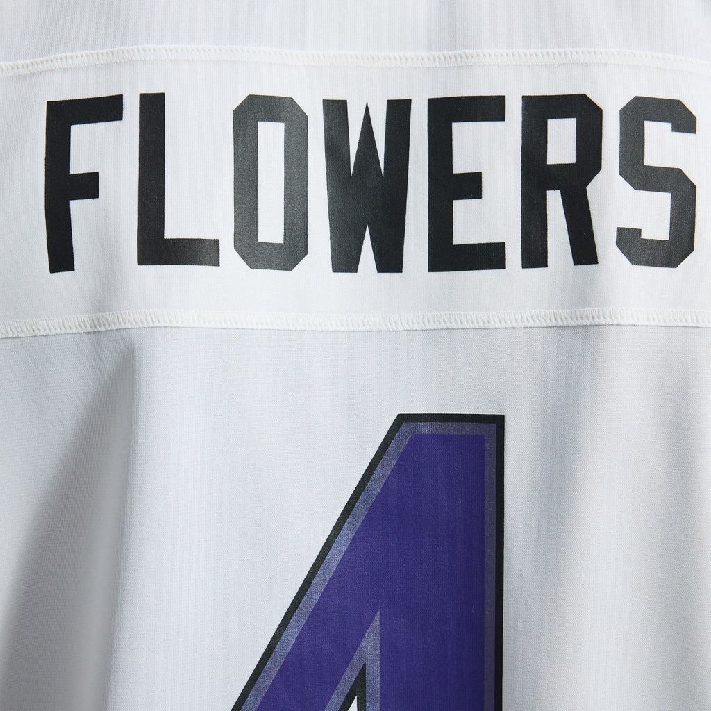 Baltimore Ravens Zay Flowers White Game Football Jersey
