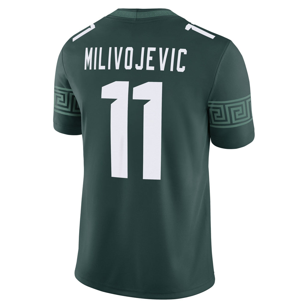 Alessio Milivojevic Michigan State Spartans Game Football Jersey - Green