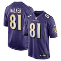 Baltimore Ravens Devontez Walker Purple Team Game Football Jersey