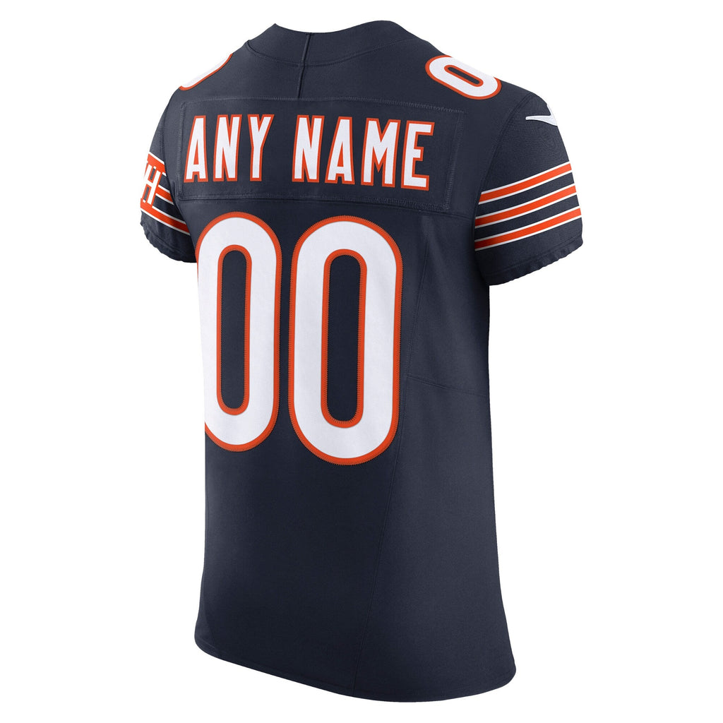 Chicago Bears Navy Vapor F.U.S.E. Elite Custom Football Jersey