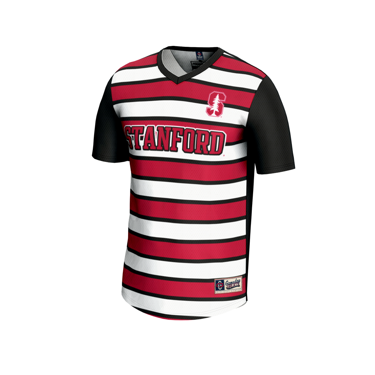 #1 Black Stanford Cardinal Lightweight Soccer Fashion Jersey