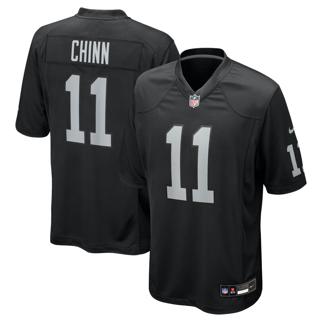 Las Vegas Raiders Jeremy Chinn Black Team Game Football Jersey