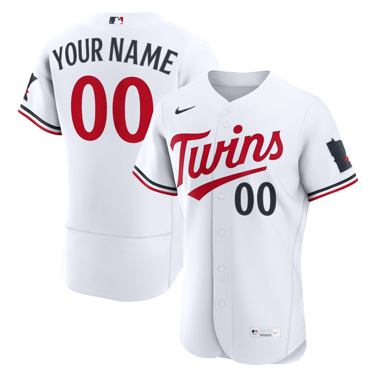 Minnesota Twins White Home Custom Baseball Jersey
