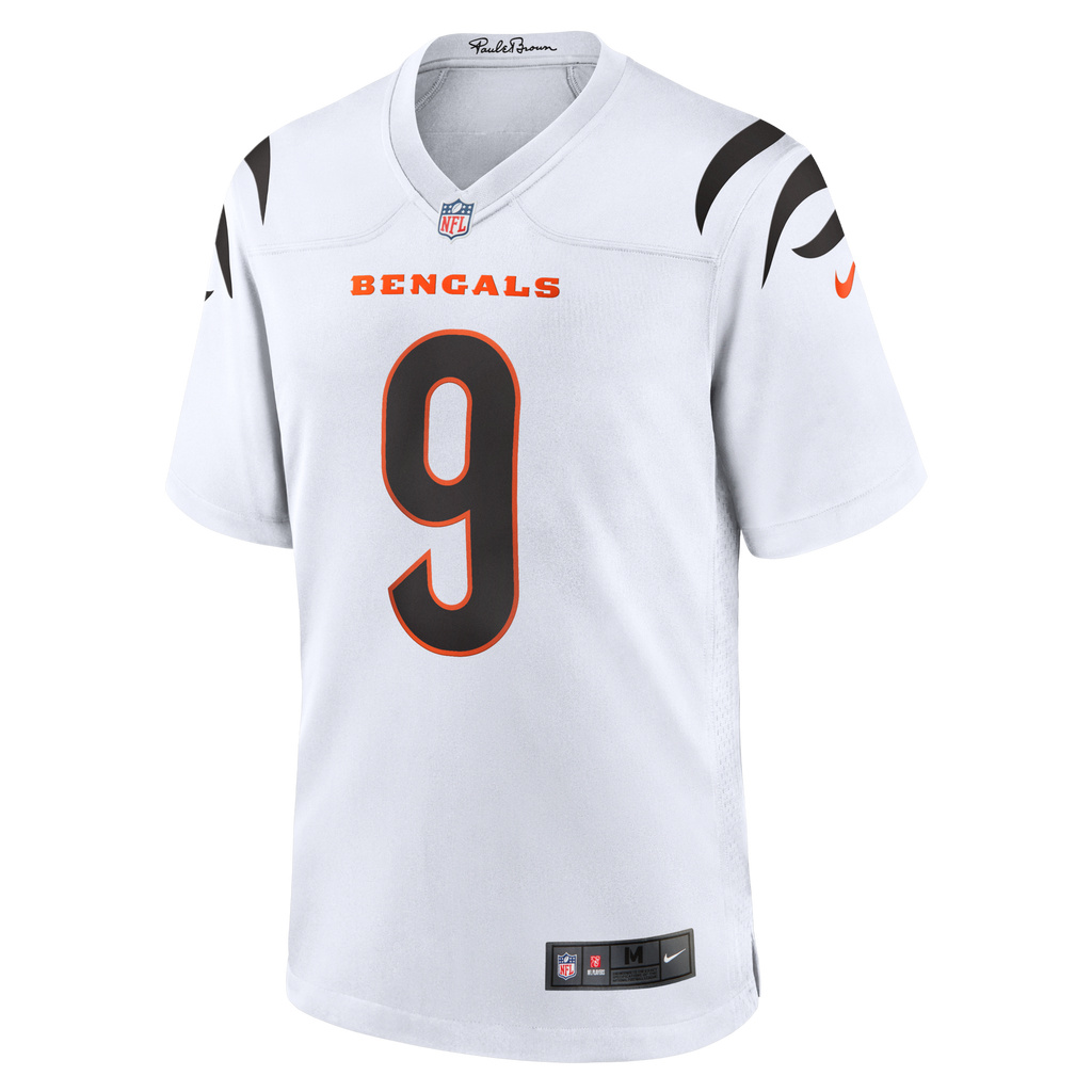 Cincinnati Bengals Joe Burrow White Game Football Jersey