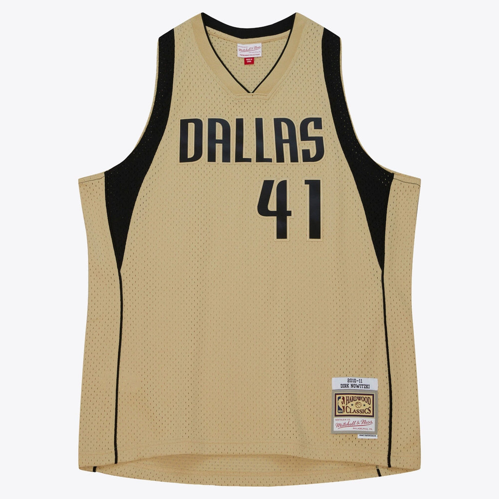 Dallas Mavericks Dirk Nowitzki 2010 Swingman Jersey - Khaki