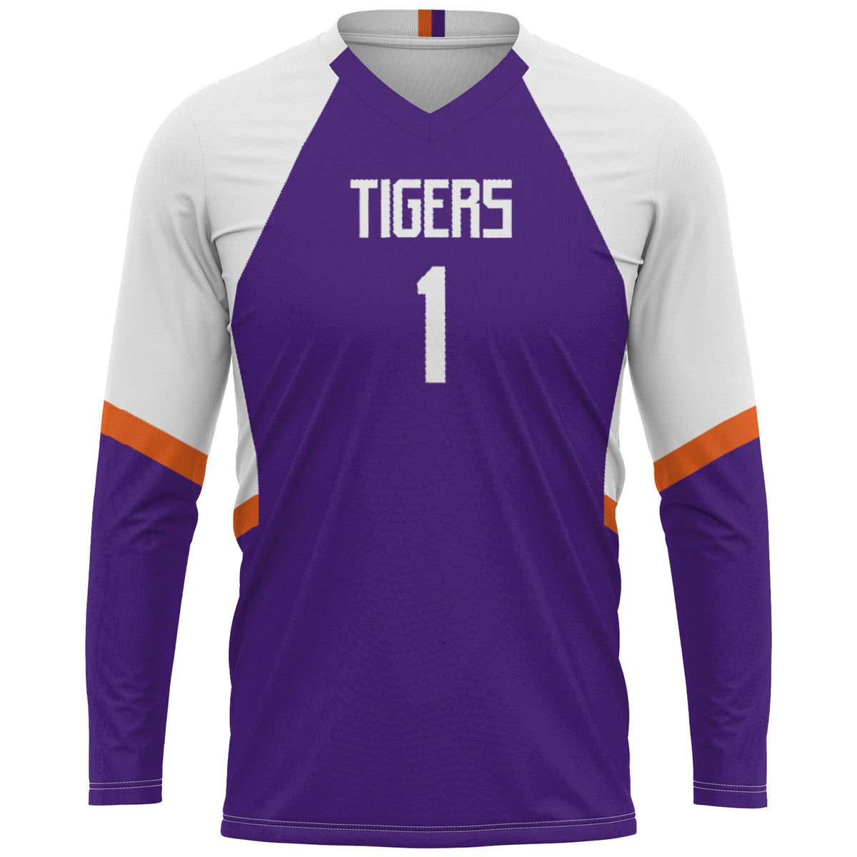 #1 Clemson Tigers Lightweight Volleyball Jersey - Purple