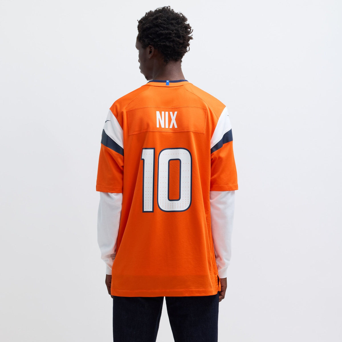 Denver Broncos Bo Nix Orange Player Game Football Jersey