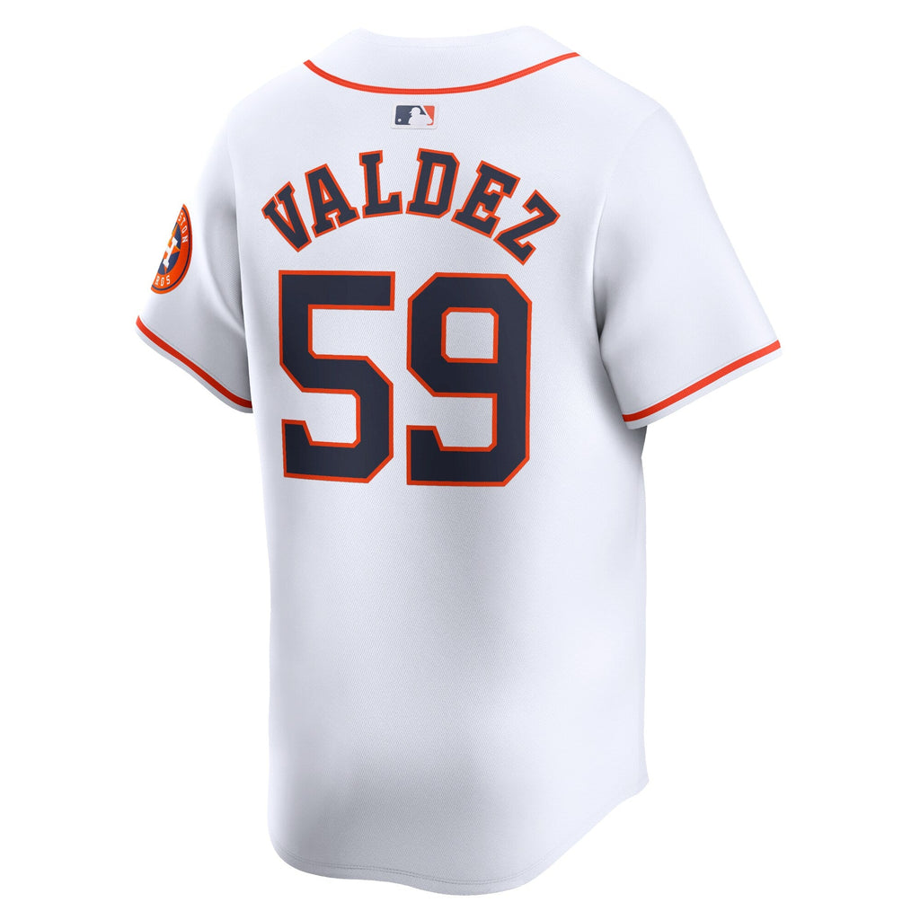 Houston Astros Framber Valdez White Home Limited Player Baseball Jersey