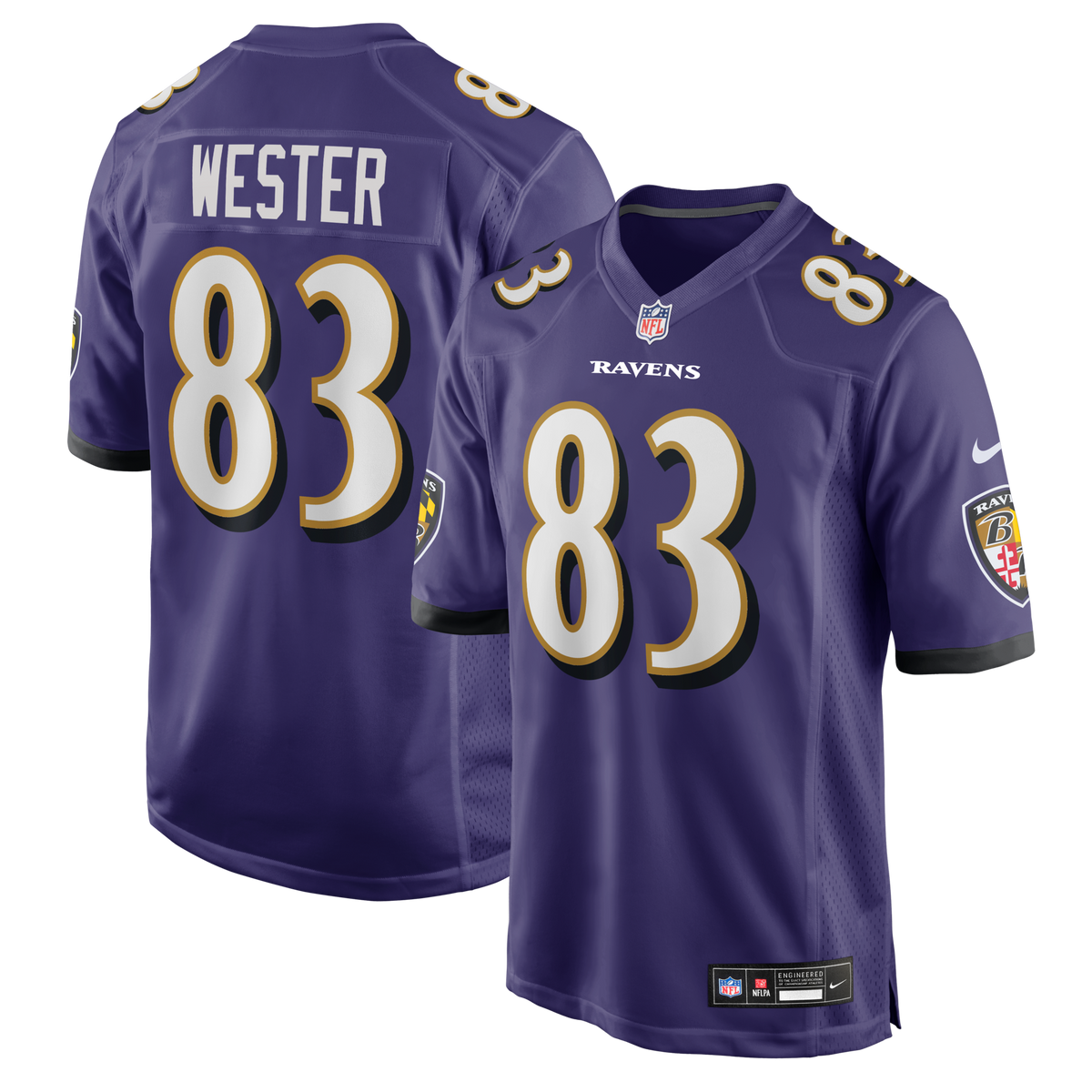 Baltimore Ravens LaJohntay Wester Purple Team Game Football Jersey