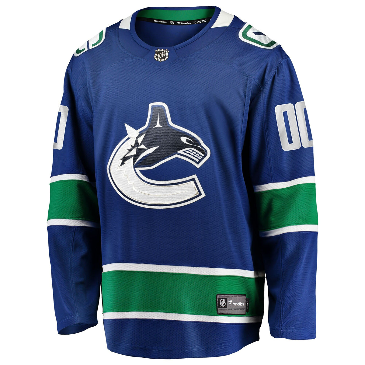 Vancouver Canucks Blue Home Team Breakaway Custom Hockey Jersey