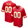 Kansas City Chiefs Justin Fields Red Game Football Jersey
