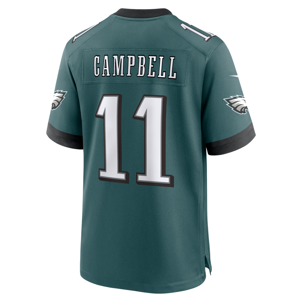 Philadelphia Eagles Jihaad Campbell Midnight Green Team Game Football Jersey