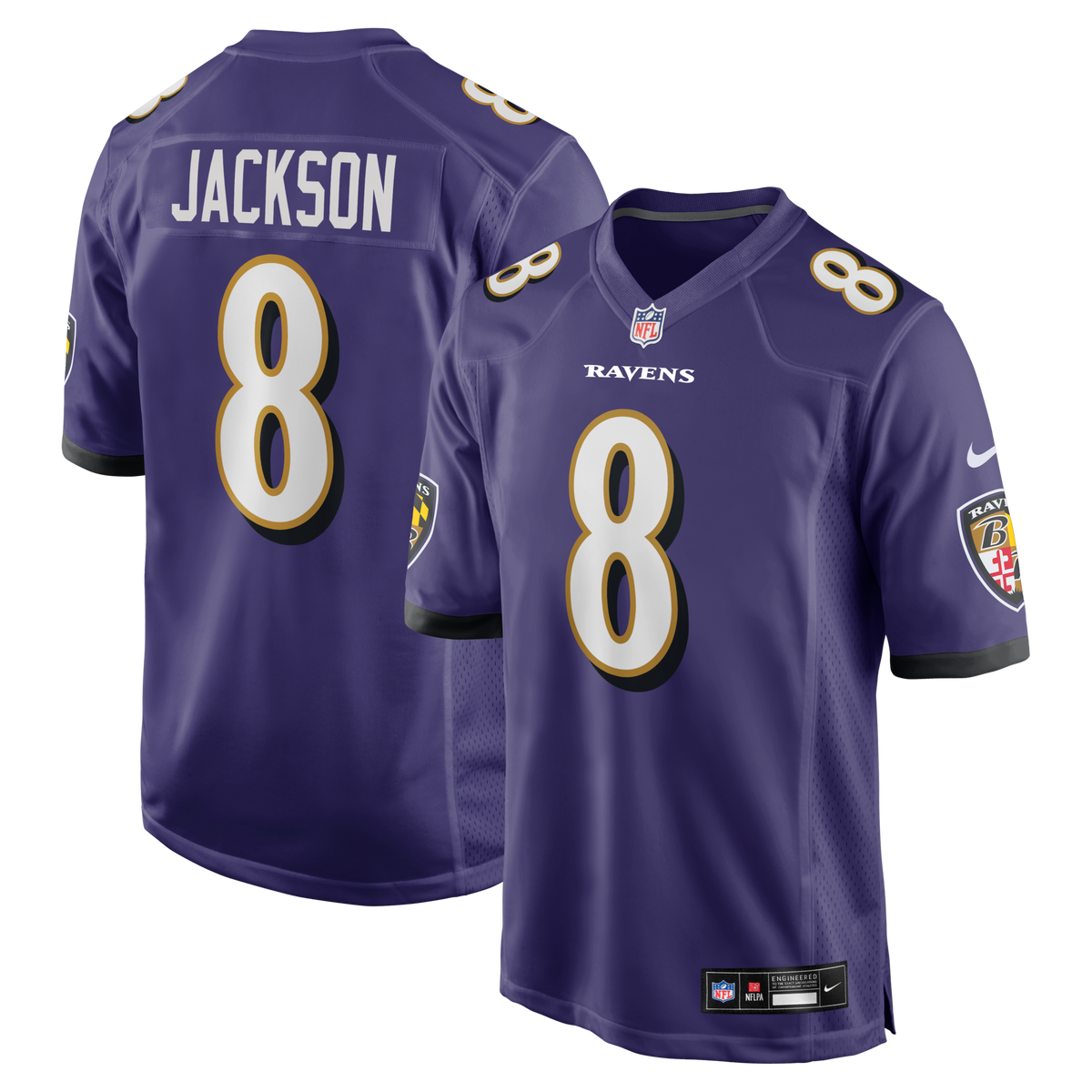 Baltimore Ravens Lamar Jackson Purple Game Football Jersey