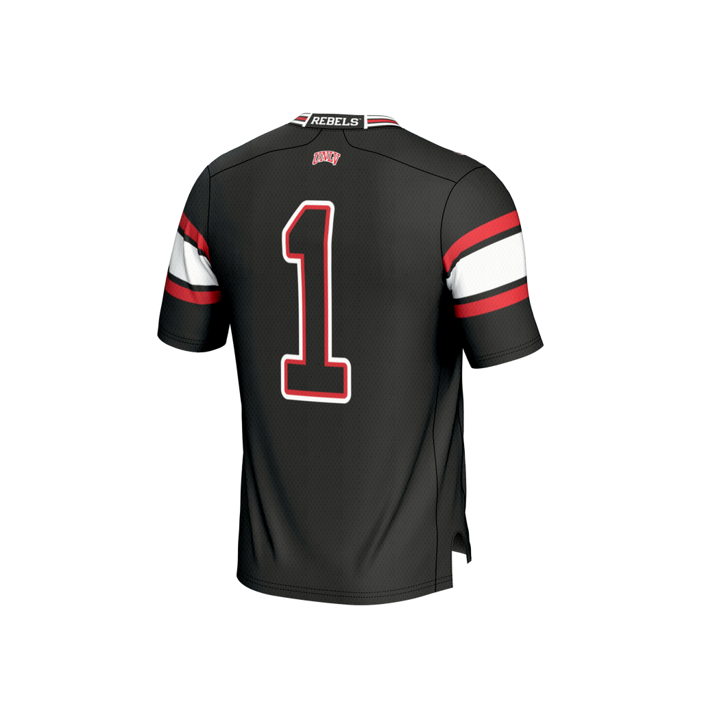 #1 UNLV Rebels Lightweight Football Fashion Jersey - Black