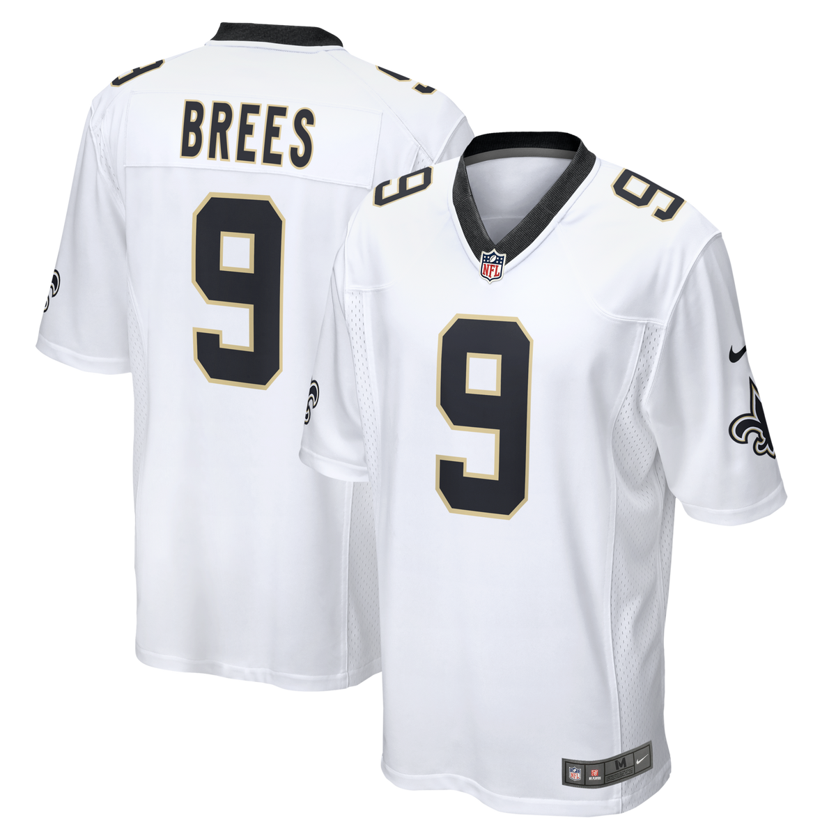 New Orleans Saints Drew Brees White Game Football Jersey