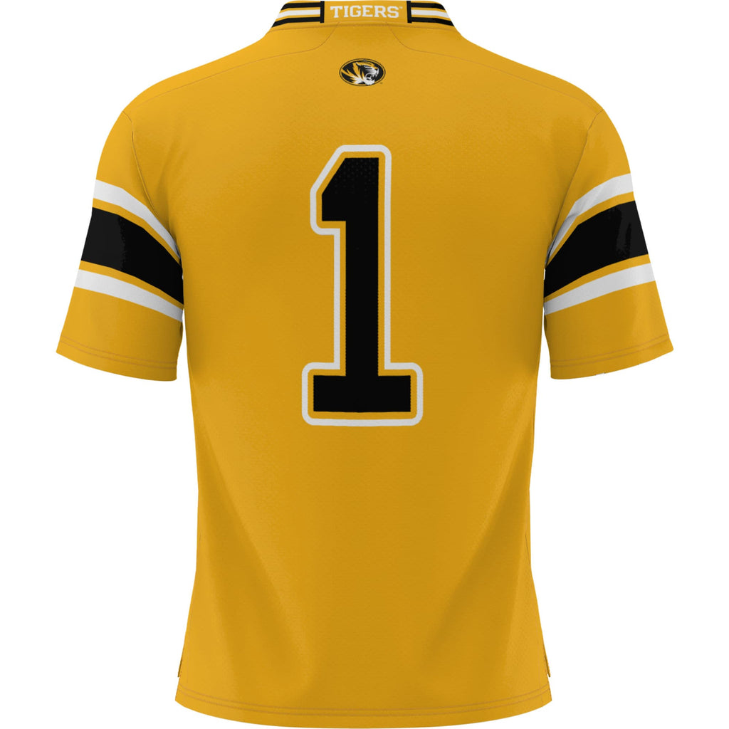 #1 Missouri Tigers Football Jersey - Gold