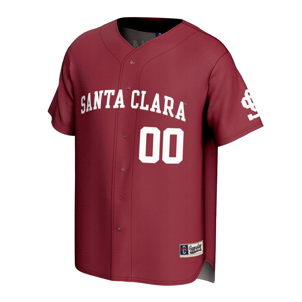 Santa Clara Broncos Lightweight Collegiate Baseball NIL Pick-A-Player Fashion Jersey - Red