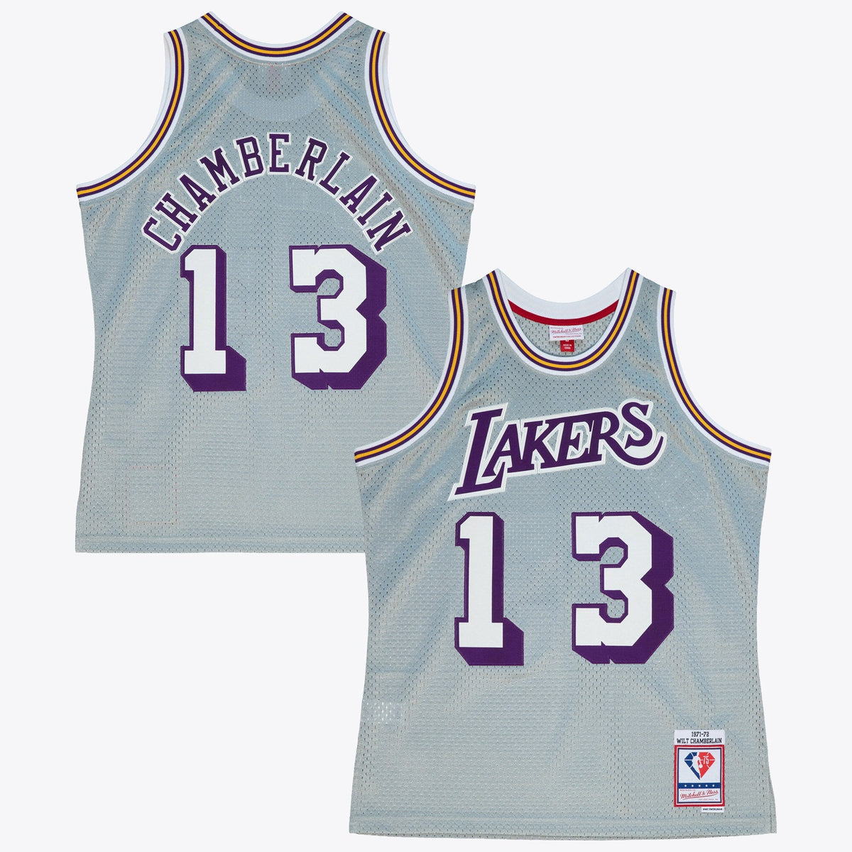 Los Angeles Lakers 1971 75th Swingman Jersey - Silver - Style 204329779