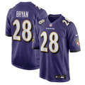 Baltimore Ravens Taven Bryan Purple Team Game Football Jersey