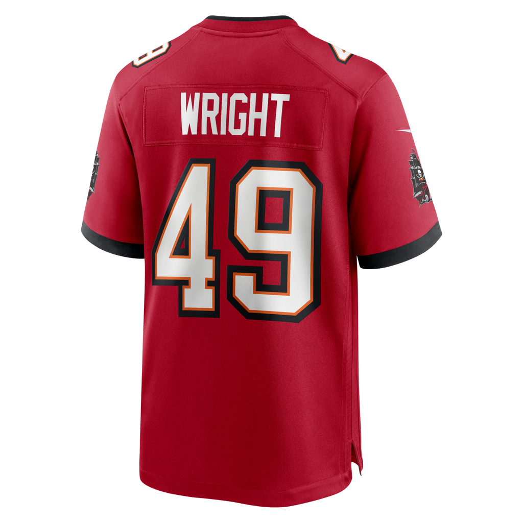 Tampa Bay Buccaneers Owen Wright Red Team Game Football Jersey