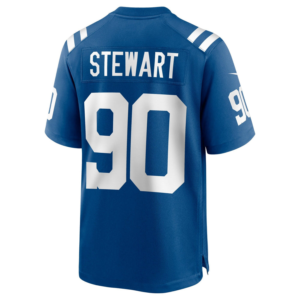 Indianapolis Colts Grover Stewart Royal Game Football Jersey