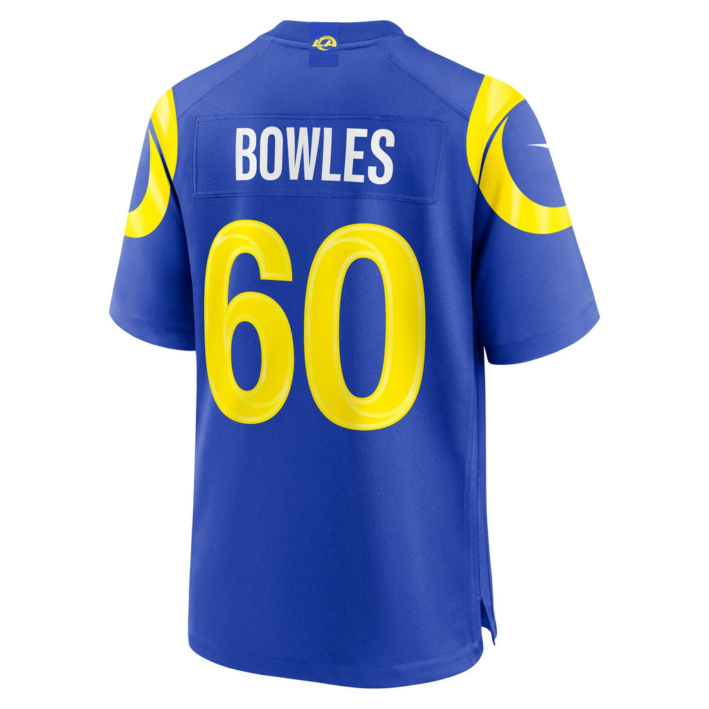 Los Angeles Rams Wyatt Bowles Royal Team Game Football Jersey