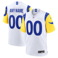 Los Angeles Rams White Custom Game Football Jersey