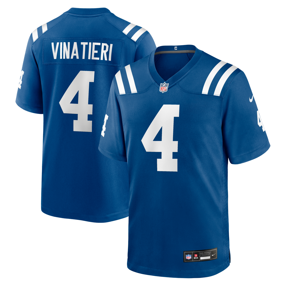 Indianapolis Colts Adam Vinatieri Royal Team Retired Game Football Jersey