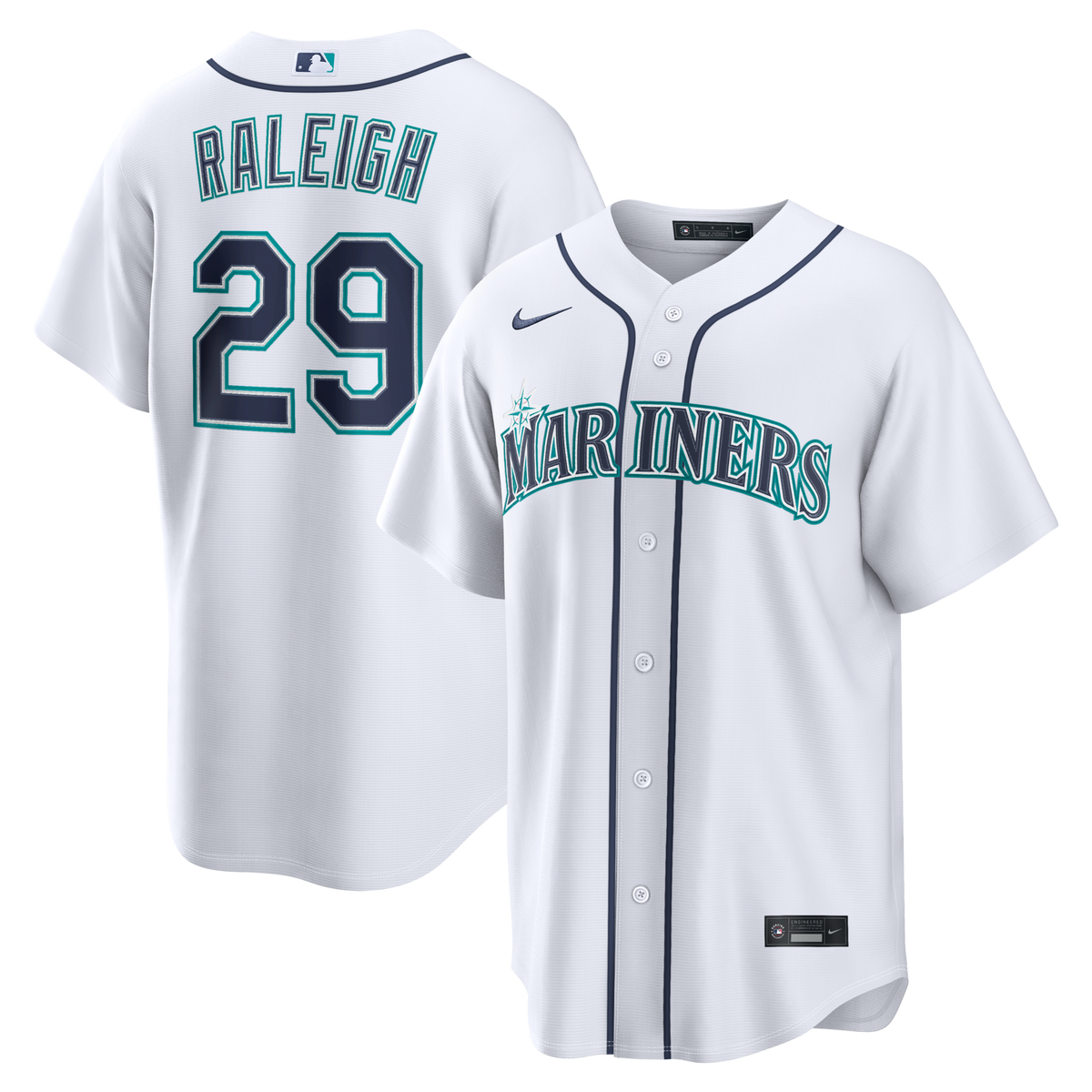 Seattle Mariners Cal Raleigh White Home Replica Baseball Jersey