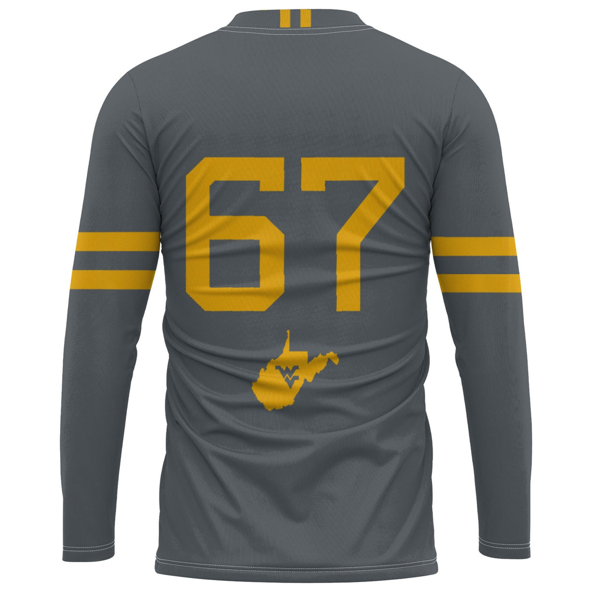 #1 West Virginia Mountaineers Lightweight Volleyball Jersey - Gray
