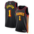 Atlanta Hawks Statement Edition Swingman Jersey - Black - Jalen Johnson