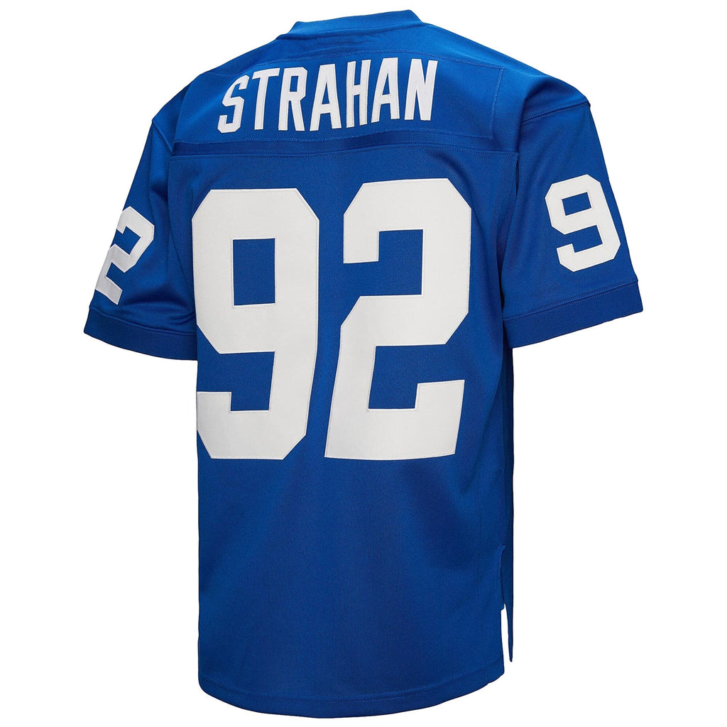 New York Giants 1994 Michael Strahan Royal Throwback Retired Player Football Jersey