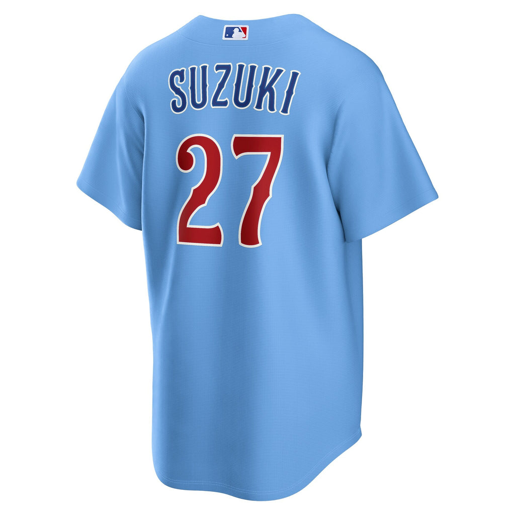Chicago Cubs Seiya Suzuki Light Blue Alternate Replica Baseball Jersey