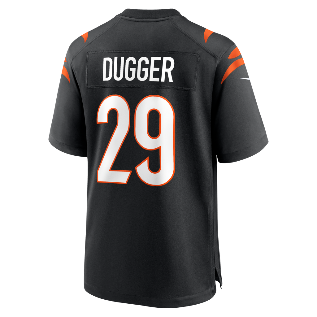 Cincinnati Bengals Kyle Dugger Black Team Game Football Jersey