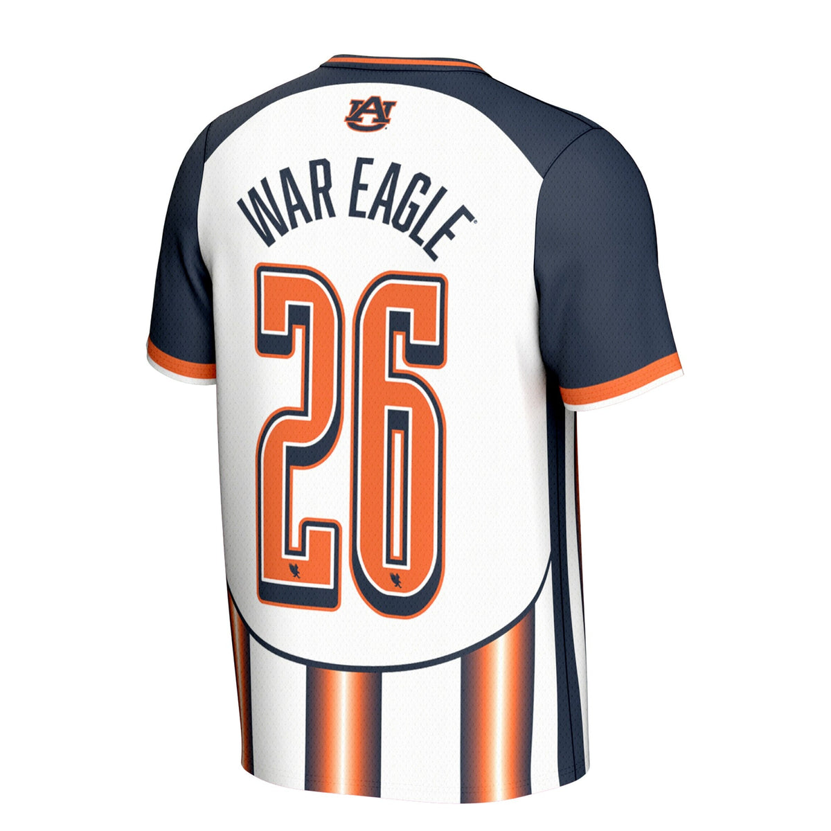 White Auburn Tigers War Eagle Commemorative Fashion Soccer Jersey