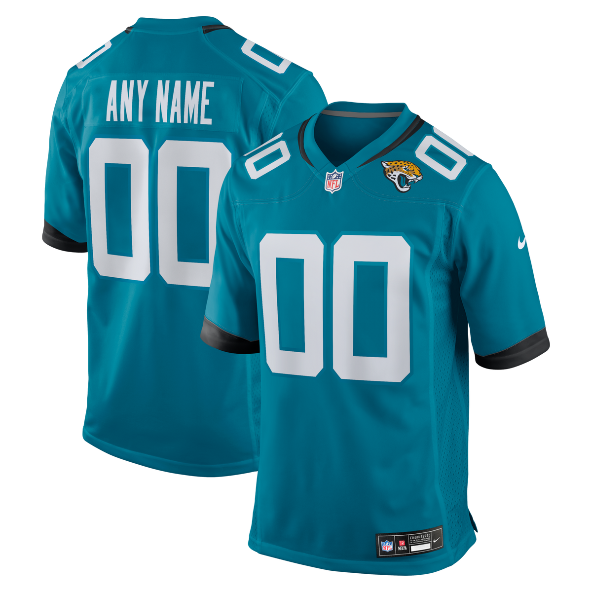 Jacksonville Jaguars Teal Custom Team Game Football Jersey