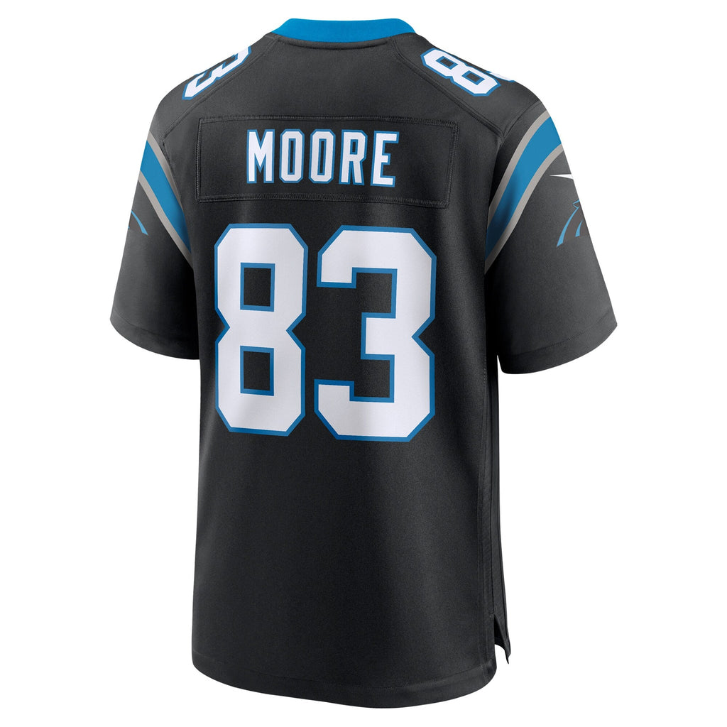 Carolina Panthers David Moore Black Game Football Jersey