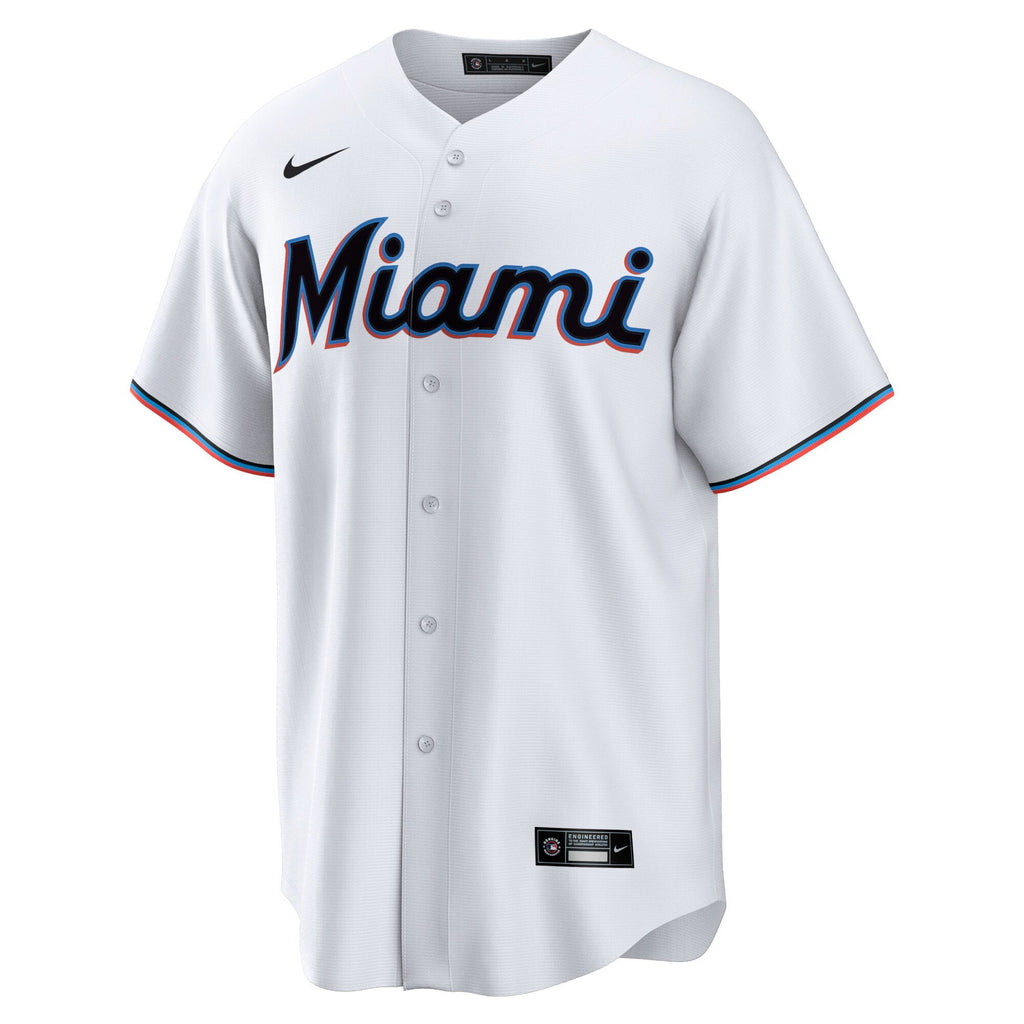 Miami Marlins White Home Blank Replica Baseball Jersey