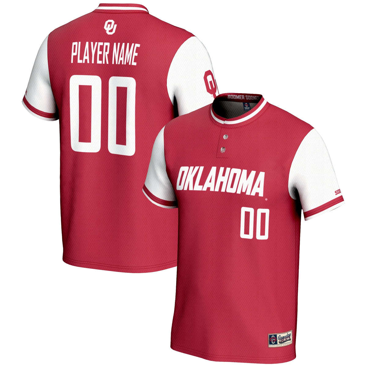 Oklahoma Sooners NIL Pick-A-Player Lightweight Softball Jersey - Crimson