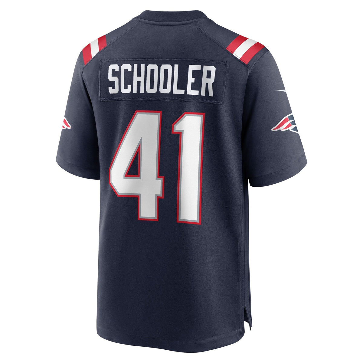 New England Patriots Brenden Schooler Navy Game Player Football Jersey