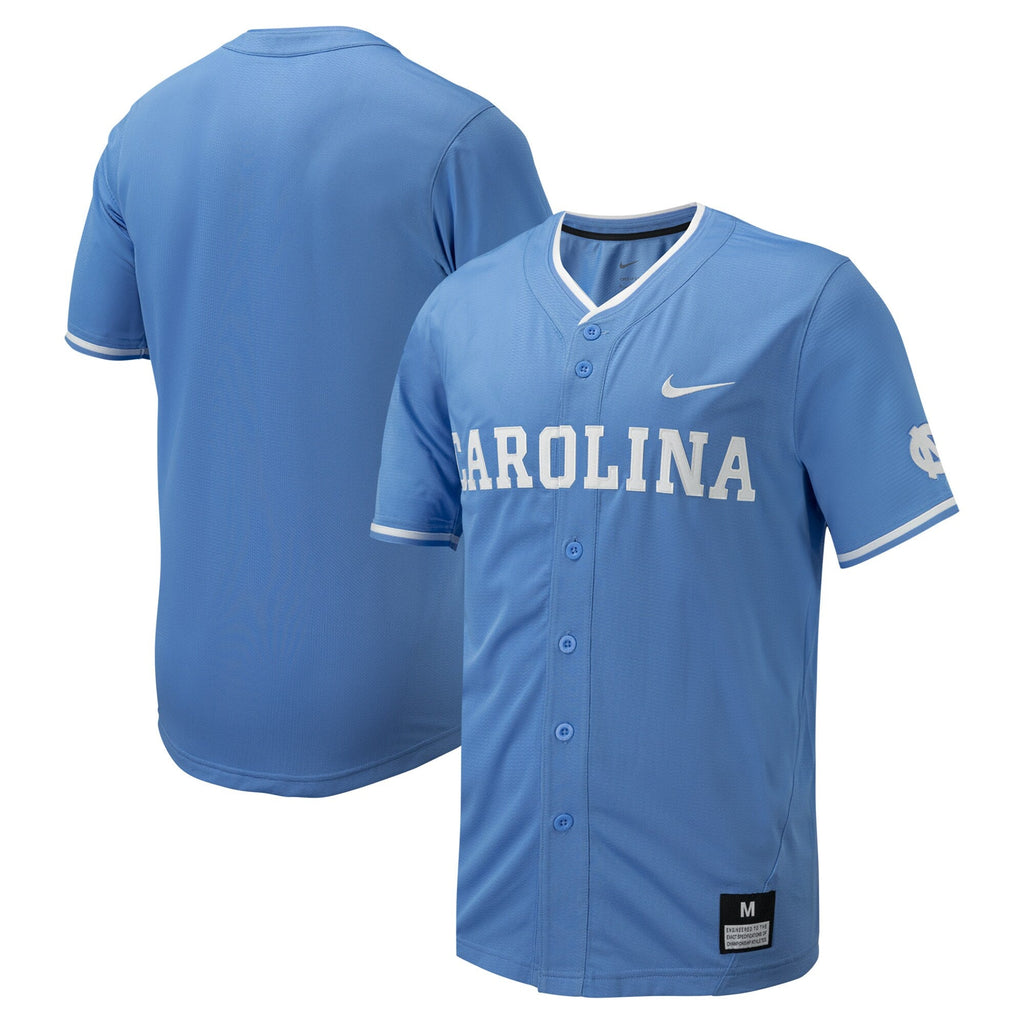 Carolina Blue North Carolina Tar Heels Replica Full-Button Baseball Jersey