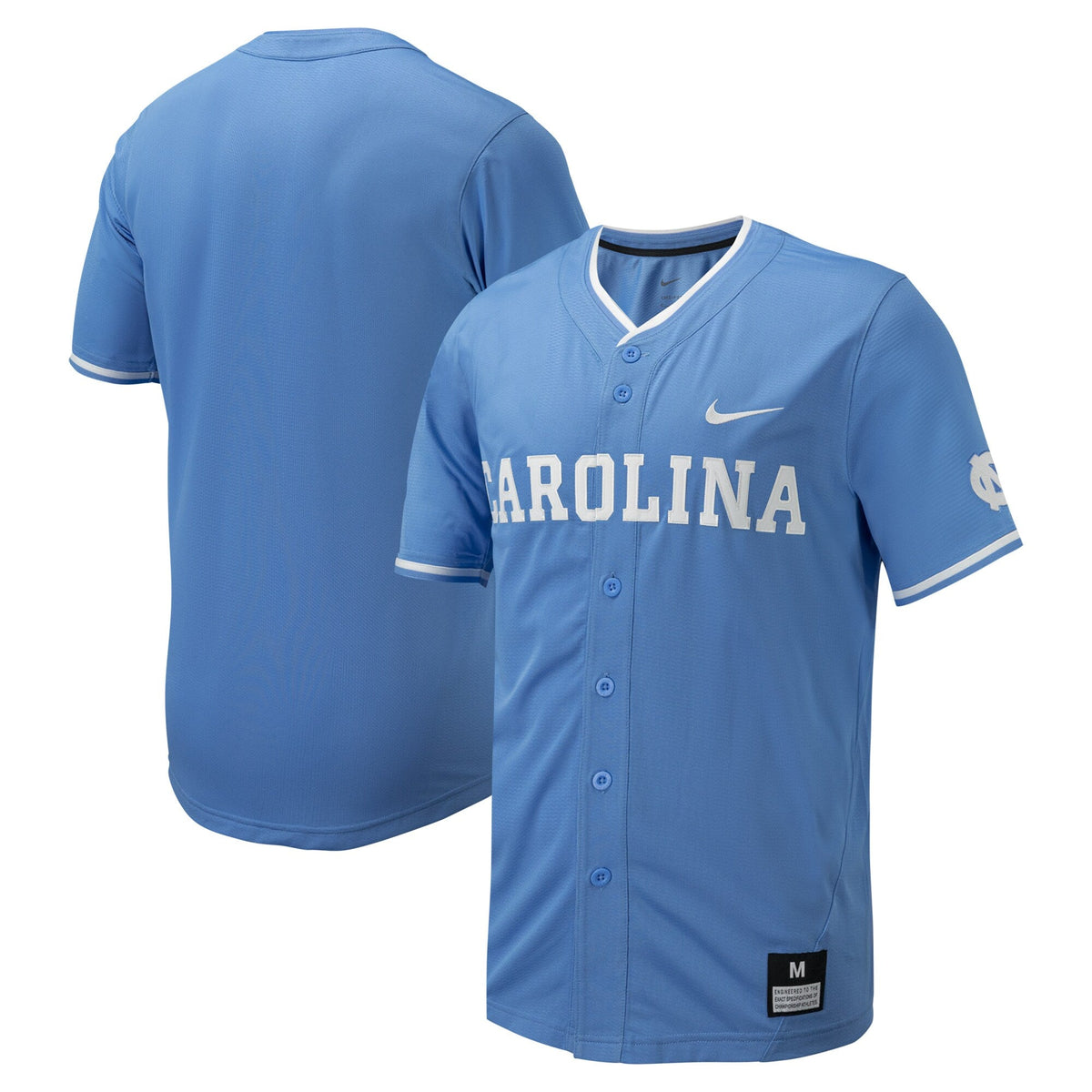 Carolina Blue North Carolina Tar Heels Replica Full-Button Baseball Jersey