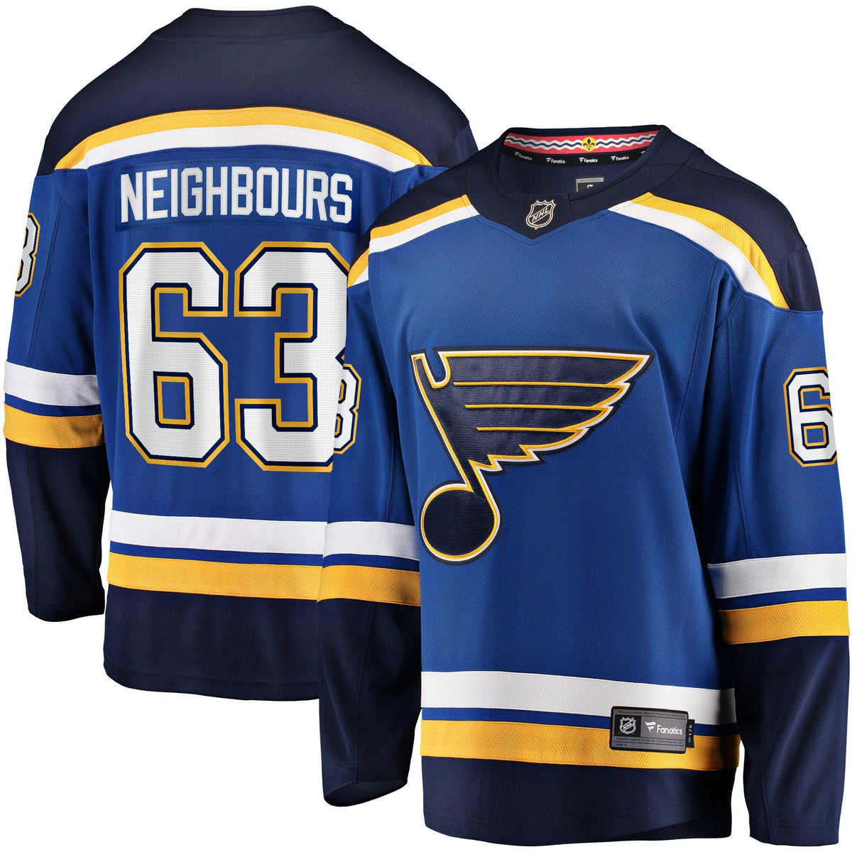 St. Louis Blues Jake Neighbours Blue Home Premier Breakaway Player Hockey Jersey